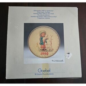 Goebel W.Germany 1990 Annual Plate M.J.Hummel 20th Edition Little Shepherds Boy